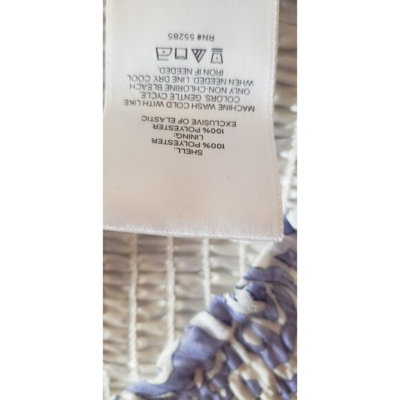 NWT EXPRESS SMOCKED CROPPED RUFFLE OFF THE SHOULDER PAISLEY TOP XLARGE - Picture 6 of 6